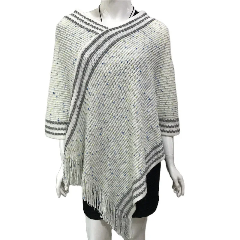 2022 Spring Autumn New Pullover Sweater Knitwear Geometric Splicing Loose Poncho Cape Women Coat Cloak Shawl Gray
2022 Spring Autumn New Pullover Sweater Knitwear Geometric Splicing Loose Poncho Cape Women Coat Cloak Shawl Gray