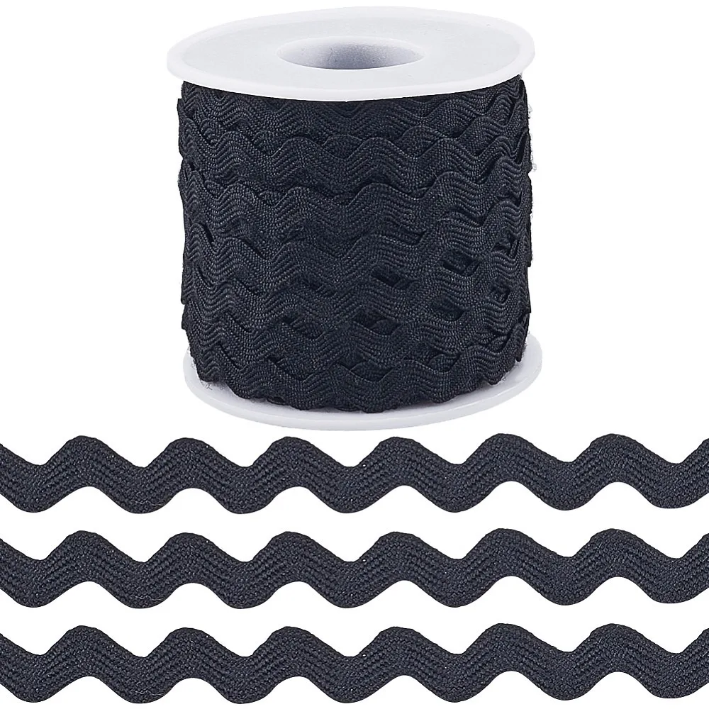 24~25 Yards Polyester Wavy Fringe Trim Ribbon Wave Bending Lace Trim Black 3/8 inch(10mm)
24~25 Yards Polyester Wavy Fringe Trim Ribbon Wave Bending Lace Trim Black 3/8 inch(10mm)