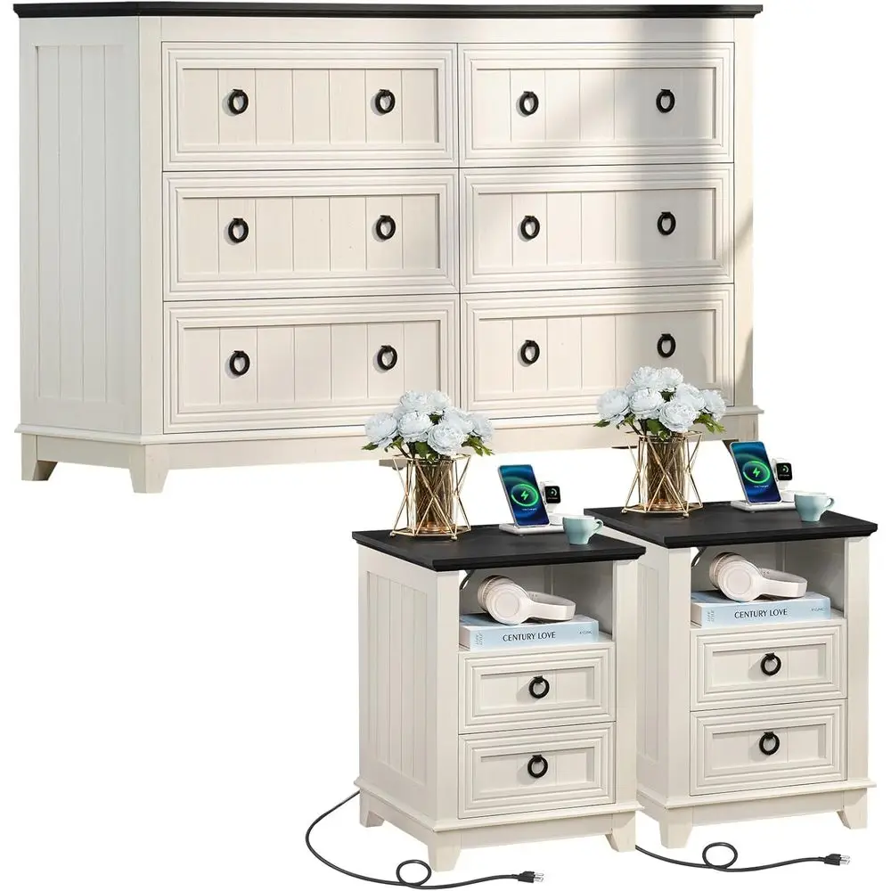 54 Wide Wooden Drawer Set with 2 & 6-Drawer Options, 18 Nightstands, Charging Station Included for Bedroom, Living Room, Hallway
54 Wide Wooden Drawer Set with 2 & 6-Drawer Options, 18 Nightstands, Charging Station Included for Bedroom, Living Room, Hallway