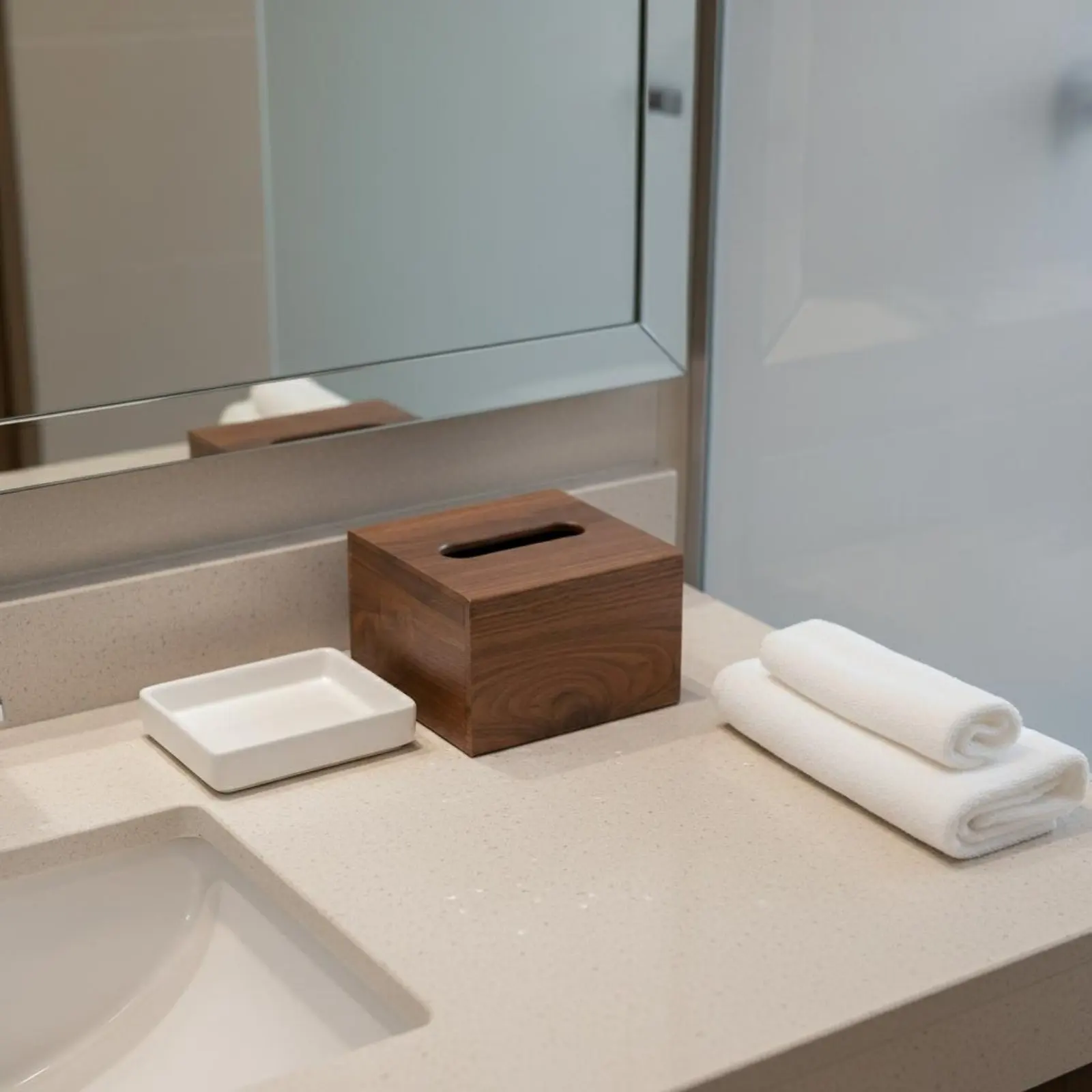 Hotel Amenity Tray Set Minimalist Design Tissue Box Holder Set Hospitality Supplies Custom Logo for Hotels, Homestay
Hotel Amenity Tray Set Minimalist Design Tissue Box Holder Set Hospitality Supplies Custom Logo for Hotels, Homestay