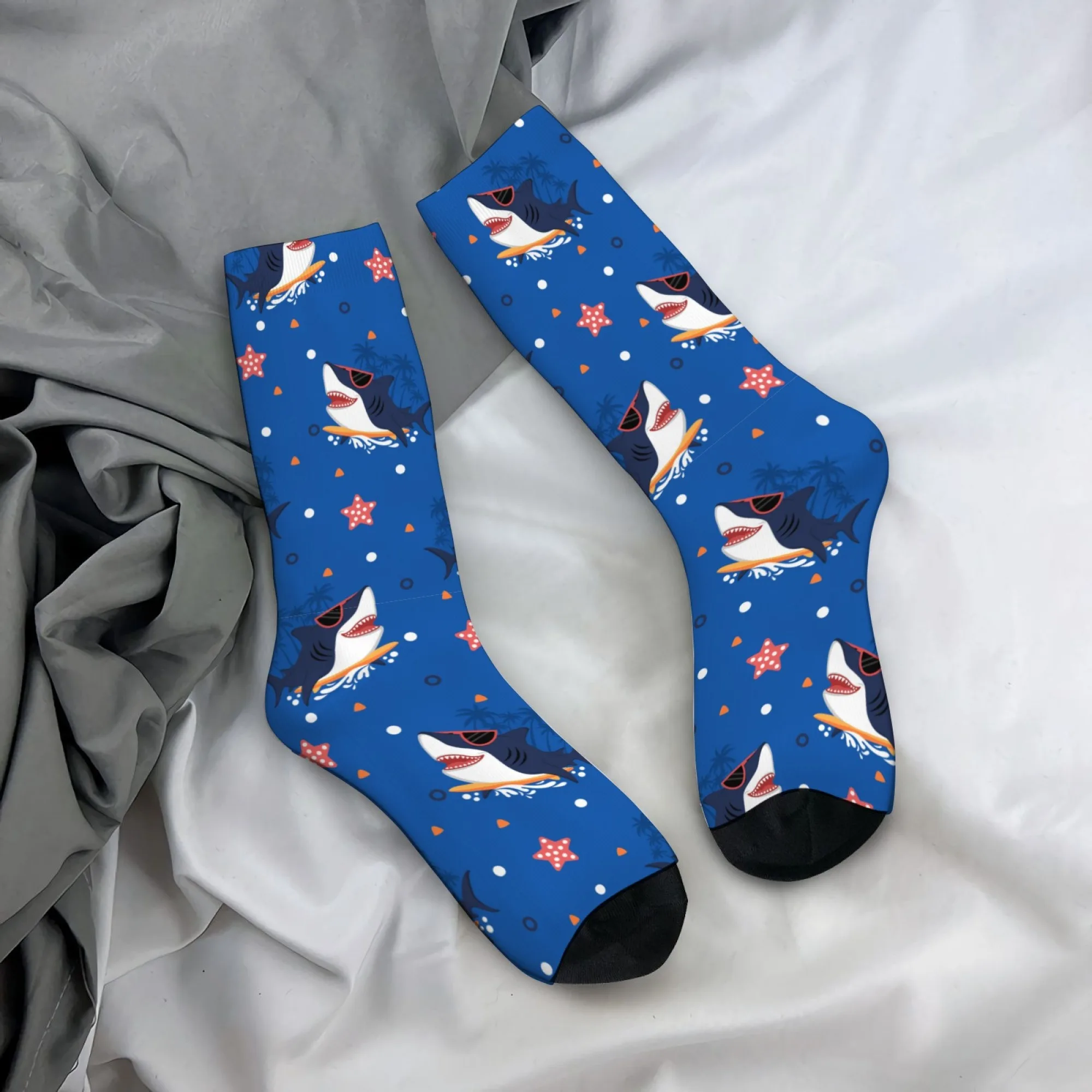 Happy Cartoon Shark Men's Socks Novelty Funny Socks Harajuku Style Casual Fashion Socks Breathable Non-Slip Outdoor Sports Socks
Happy Cartoon Shark Men's Socks Novelty Funny Socks Harajuku Style Casual Fashion Socks Breathable Non-Slip Outdoor Sports Socks