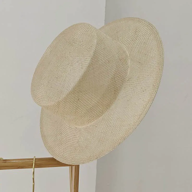 Luxury Natural Sisal Hat Women Summer Straw Hat with Pearls Band Flat Top Boater Hat Handmade Beach Sun Hat Ladies Church Hat
Luxury Natural Sisal Hat Women Summer Straw Hat with Pearls Band Flat Top Boater Hat Handmade Beach Sun Hat Ladies Church Hat