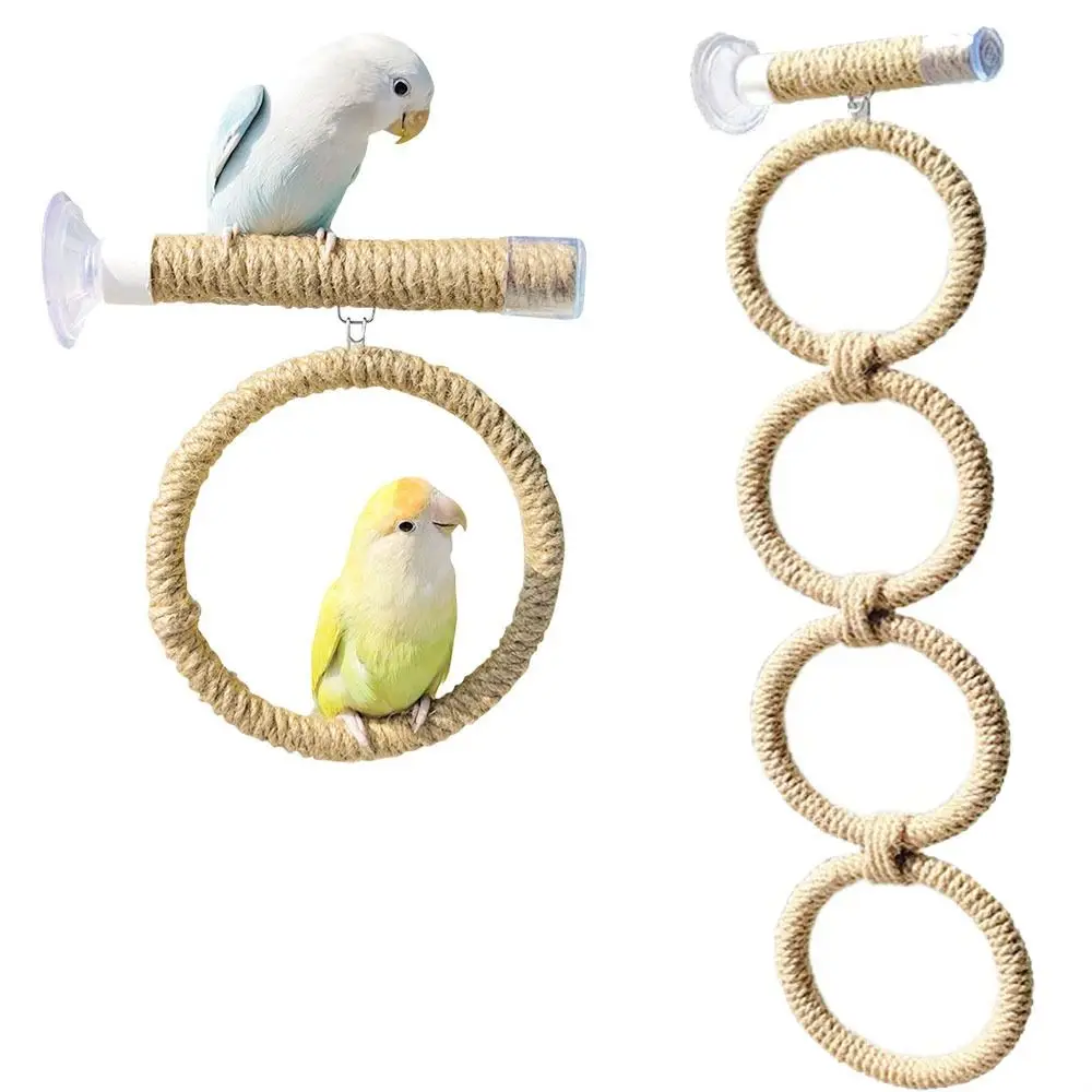 Suction Cup Bird Toy Swing Set Non-slip Comfortable Grip Parrot Play Stand Toy Easy To Install Linen Rope
Suction Cup Bird Toy Swing Set Non-slip Comfortable Grip Parrot Play Stand Toy Easy To Install Linen Rope
