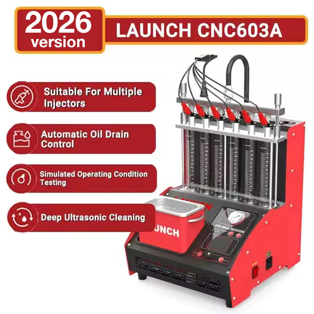 LAUNCH CNC603A Очиститель и тестер форсунок 6-цилиндровая машина для очистки форсунок Ультразвуковой тестер форсунок
LAUNCH CNC603A Очиститель и тестер форсунок 6-цилиндровая машина для очистки форсунок Ультразвуковой тестер форсунок