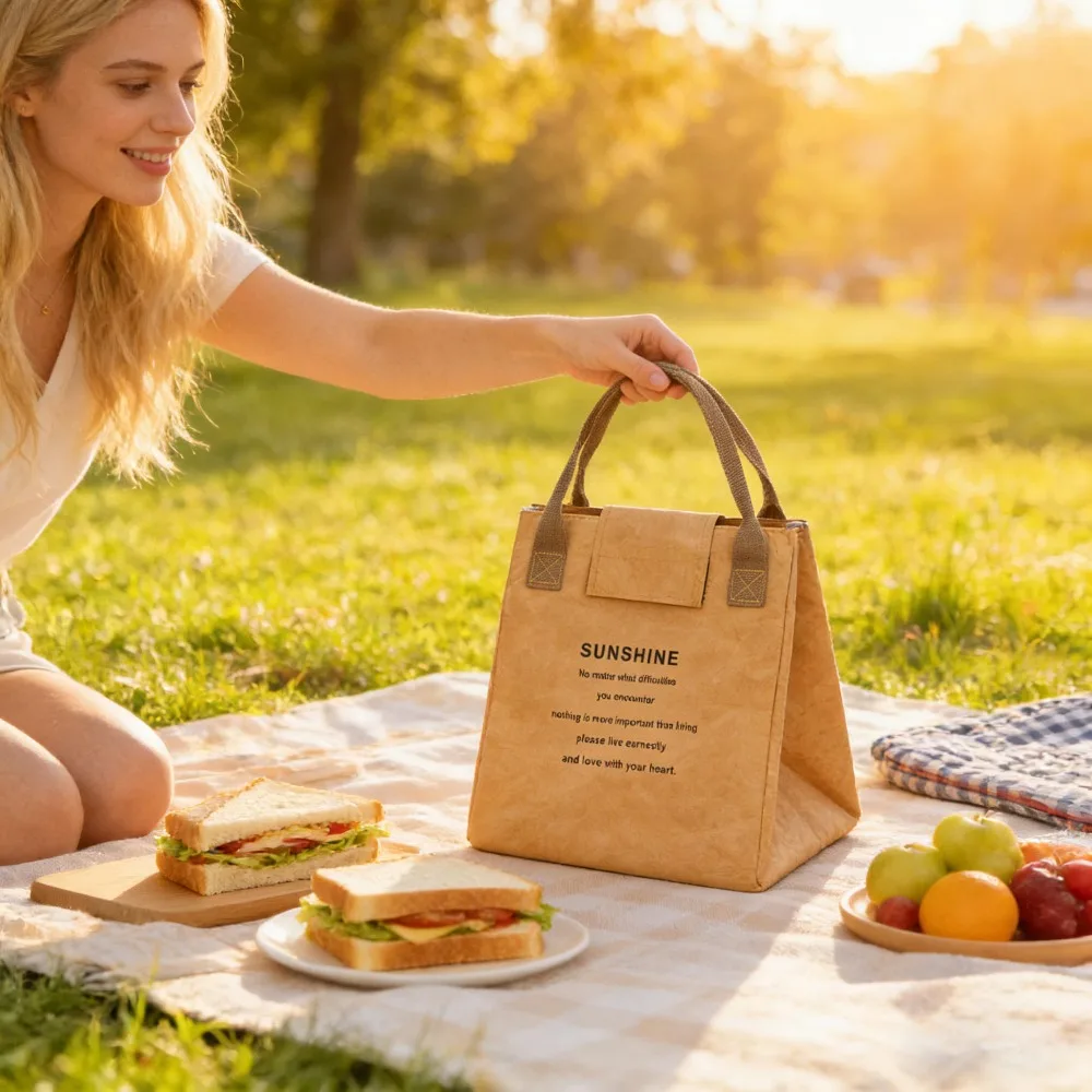 Kraft Paper Lunch Bag Portable Handheld Bento Bag Aluminum Foil Insulated Waterproof Oilproof Reusable Food Storage Pouch
Kraft Paper Lunch Bag Portable Handheld Bento Bag Aluminum Foil Insulated Waterproof Oilproof Reusable Food Storage Pouch