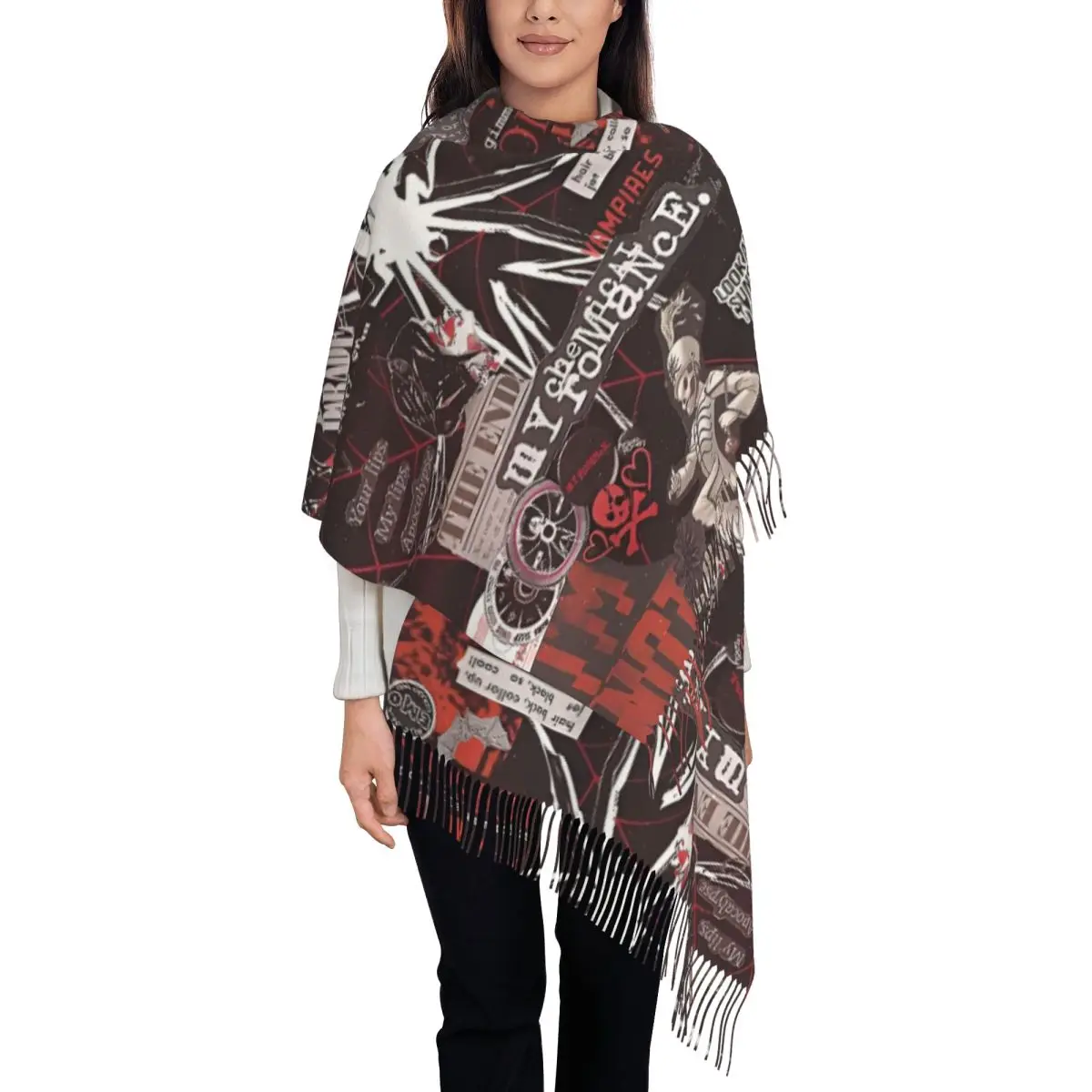 Мой химический романтический шарф-плакат для женщин, теплая зимняя шаль из пашмины, длинный шарф-шаль, повседневная одежда
Мой химический романтический шарф-плакат для женщин, теплая зимняя шаль из пашмины, длинный шарф-шаль, повседневная одежда