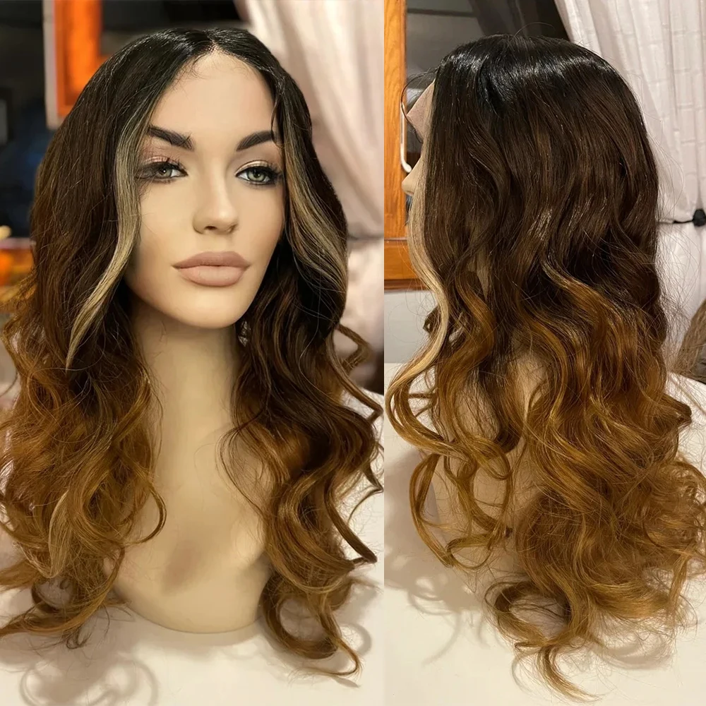Money Piece Highlights Brown Ombré Blonde Wig Heat Resistant Fibre Lace Front Wig Blended Synthetic Wavy Wigs Women Daily Use
Money Piece Highlights Brown Ombré Blonde Wig Heat Resistant Fibre Lace Front Wig Blended Synthetic Wavy Wigs Women Daily Use
