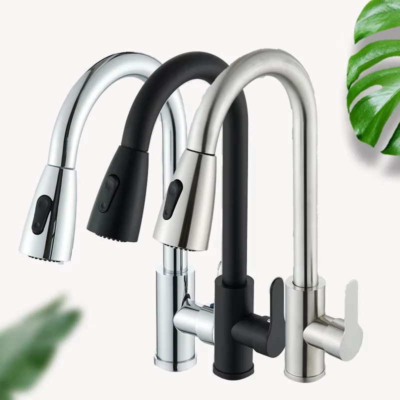 two water flow modes stainless steel faucet bathroom sink single hole pull-out 360-degree rotating spout cleaning faucet
two water flow modes stainless steel faucet bathroom sink single hole pull-out 360-degree rotating spout cleaning faucet