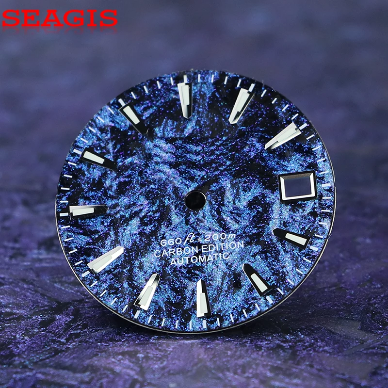 SEAGIS 28,5 мм глубокое звездное небо циферблат из углеродного волокна синий люм циферблат NH35 механизм высококачественный указатель без логотипа циферблат циферблата
SEAGIS 28,5 мм глубокое звездное небо циферблат из углеродного волокна синий люм циферблат NH35 механизм высококачественный указатель без логотипа циферблат циферблата