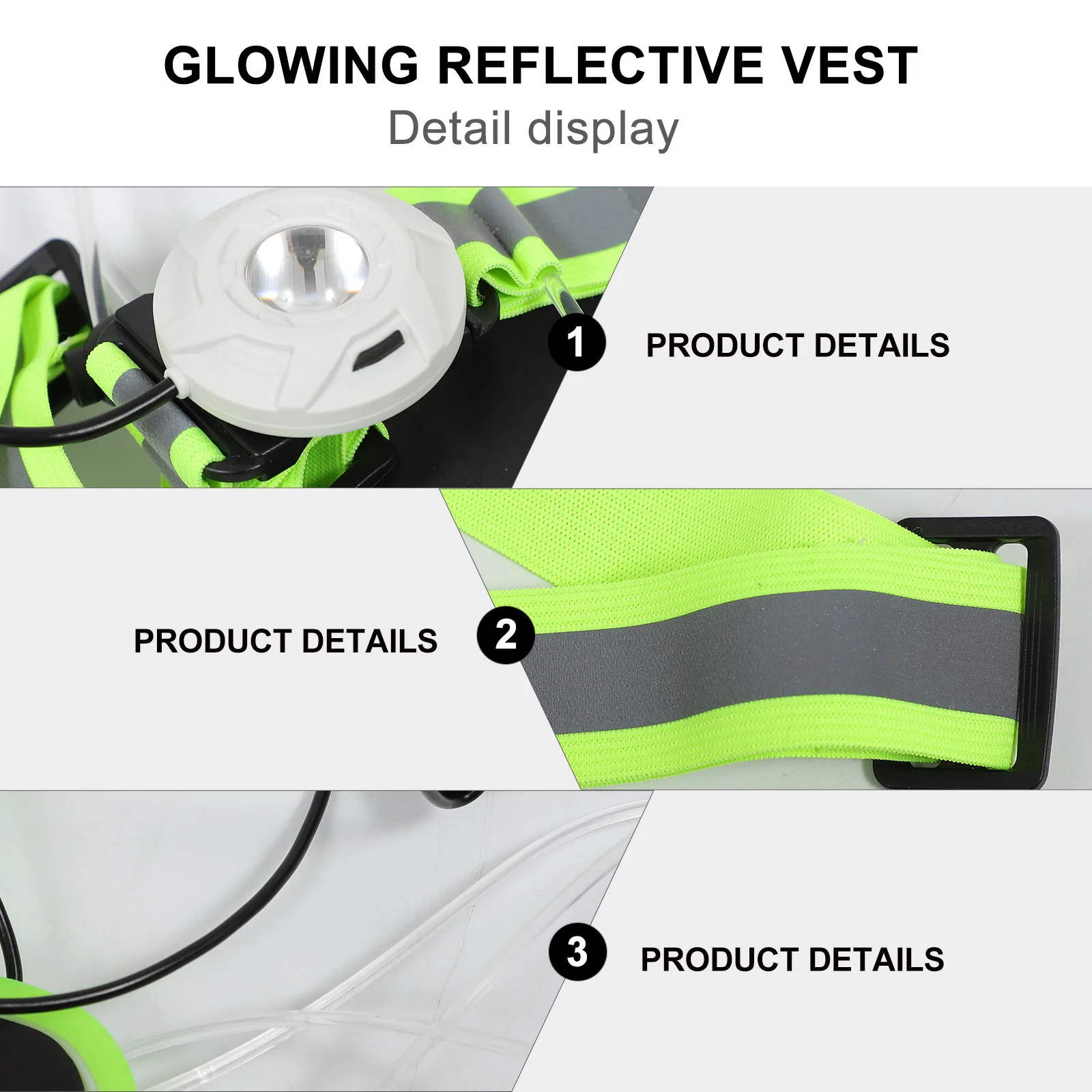 Glowing Reflective Vest USB Rechargeable Adjustable Running Safety Gear Night Running Reflective Clothing Light Mode
Glowing Reflective Vest USB Rechargeable Adjustable Running Safety Gear Night Running Reflective Clothing Light Mode