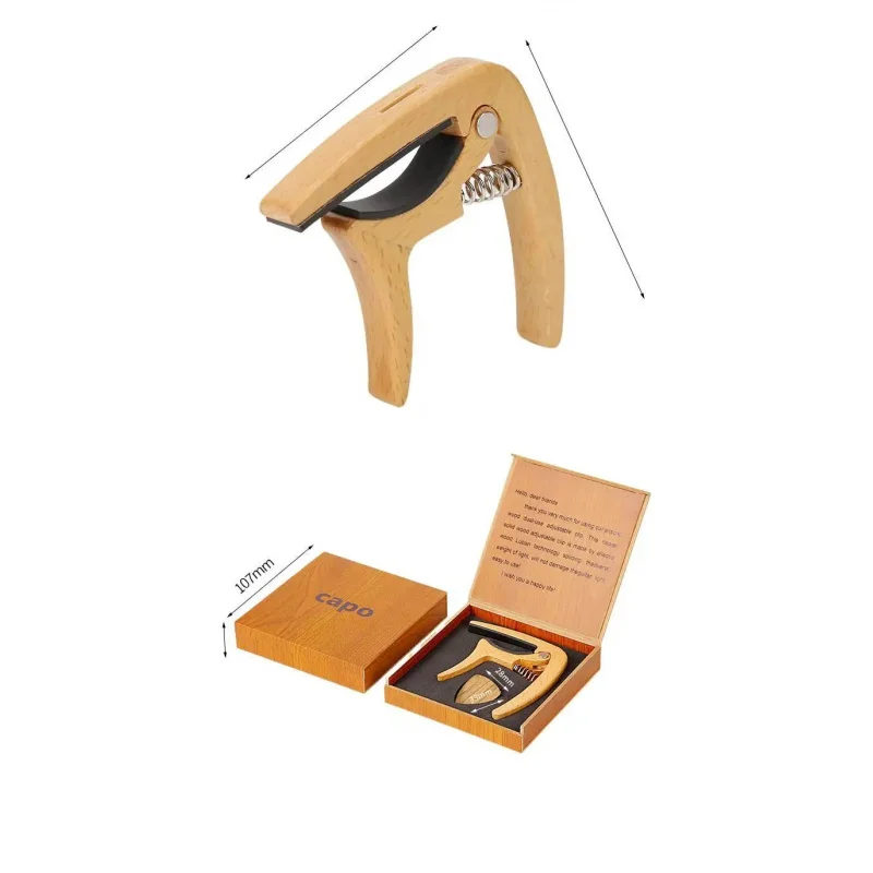 High Grade Solid Wood Guitar Clip-on Transposition Clamp Premium Folk Acoustic Guitar Musical Instrument Accessories
High Grade Solid Wood Guitar Clip-on Transposition Clamp Premium Folk Acoustic Guitar Musical Instrument Accessories