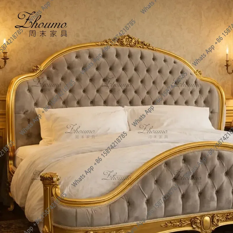 X30 French Retro Solid Wood Double Bed Antique Soft Bag Buckle Carved Single Bed Antique Master Bedroom Wedding Bed
X30 French Retro Solid Wood Double Bed Antique Soft Bag Buckle Carved Single Bed Antique Master Bedroom Wedding Bed