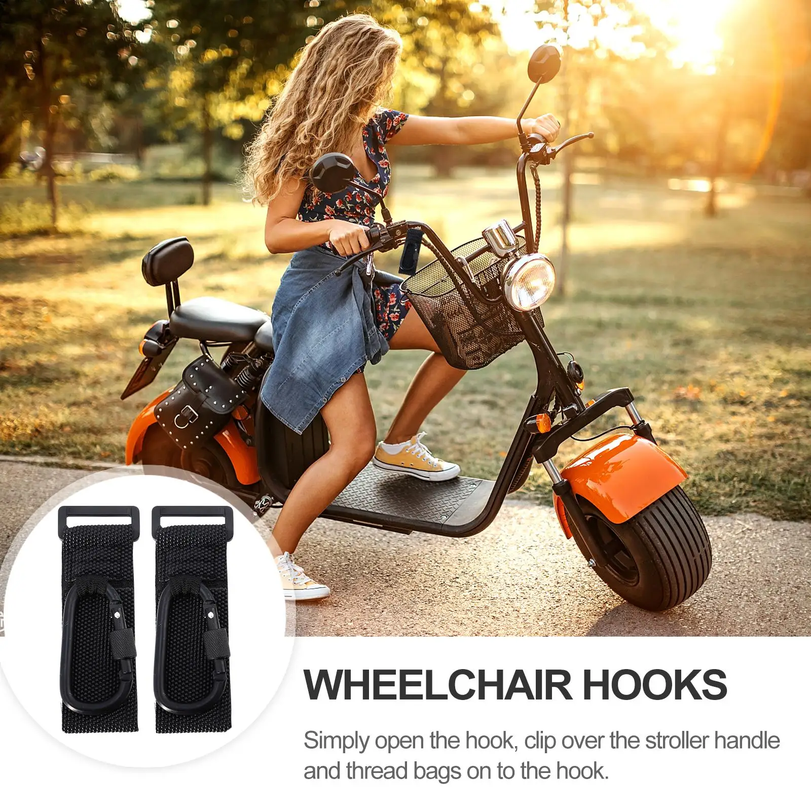 2Pcs Electric Bike Hook Stroller Motorbike Wheelchair Pram Baby Pushchair Hooks Lightweight NonSlip Strong Load 30kg Capacity
2Pcs Electric Bike Hook Stroller Motorbike Wheelchair Pram Baby Pushchair Hooks Lightweight NonSlip Strong Load 30kg Capacity