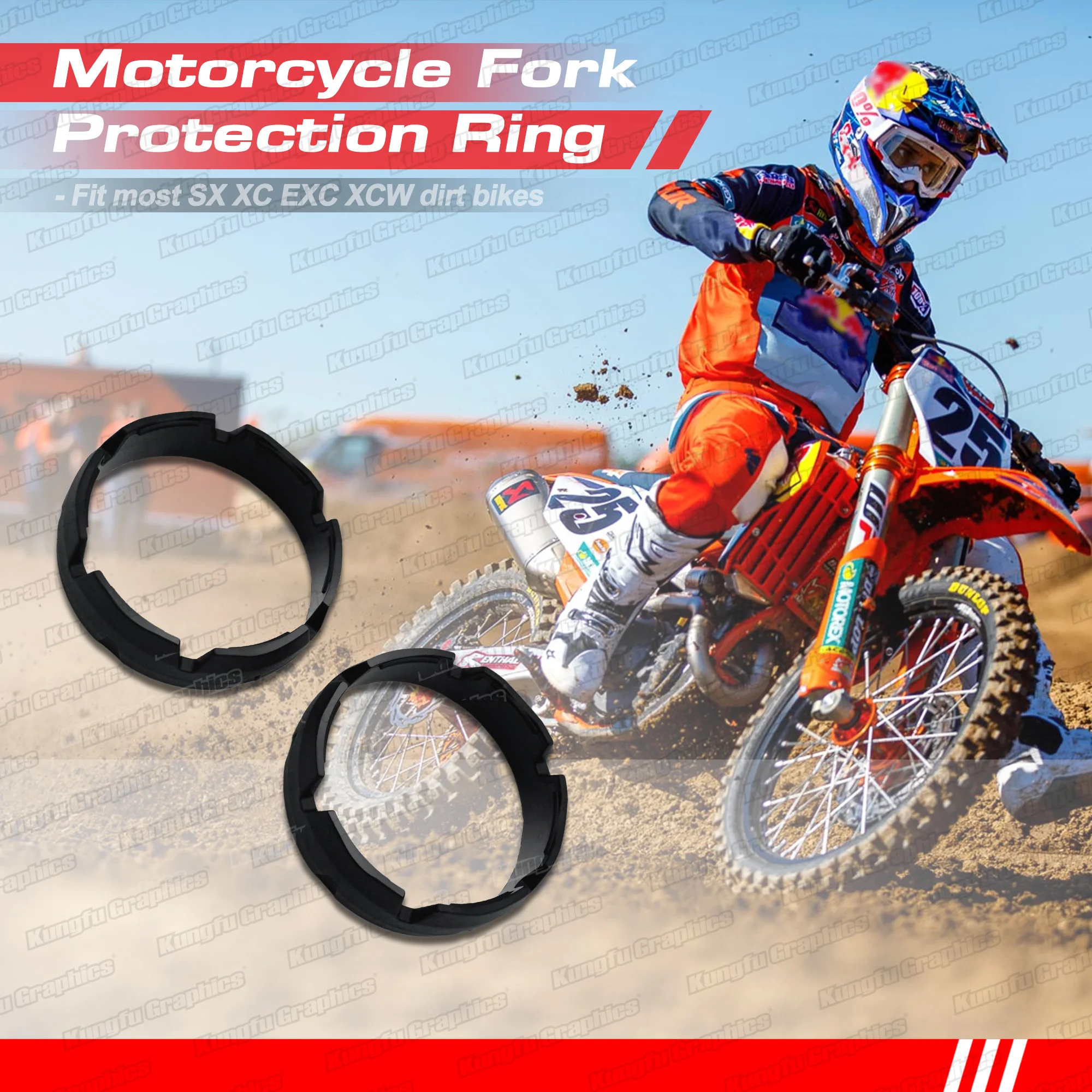 Motorcycle Fork Protector Ring Shock Absorber Anti-Wear Rings for SX XC EXC XCW TE FE 48600698 Replacement, Black
Motorcycle Fork Protector Ring Shock Absorber Anti-Wear Rings for SX XC EXC XCW TE FE 48600698 Replacement, Black