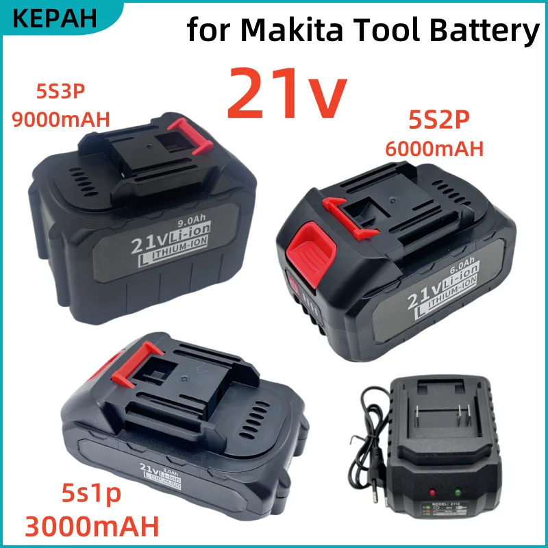 21V for Makita lithium-ion battery 21V rechargeable lithium-ion power tool battery 3000mAh, 6000mAh, 9000mAh, 5S1P, 5S2P, 5S3P,
21V for Makita lithium-ion battery 21V rechargeable lithium-ion power tool battery 3000mAh, 6000mAh, 9000mAh, 5S1P, 5S2P, 5S3P,