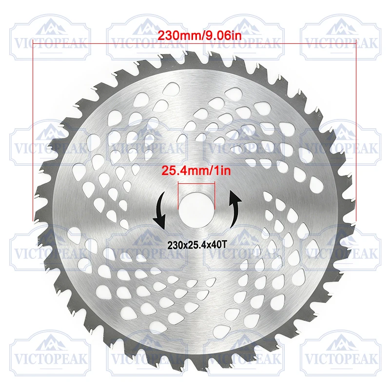 230mm 40T Lawn Mower Blade Brush Cutter Blade 25.4mm Bore Sharp Grass Trimmer Blade Replacement Garden Tool Parts for Cutting Gr
230mm 40T Lawn Mower Blade Brush Cutter Blade 25.4mm Bore Sharp Grass Trimmer Blade Replacement Garden Tool Parts for Cutting Gr