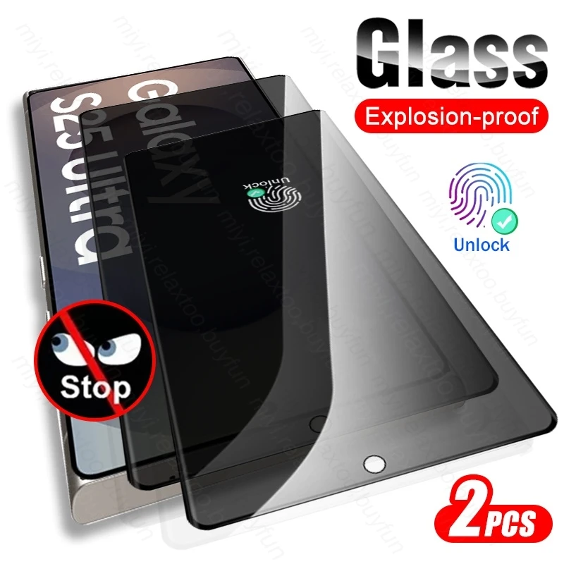 S25Ultra Glass 2Pcs Anti-Spy Screen Protector For Samsung Galaxy S25 Ultra S 25 Edge Plus S25+ 5G 9H Tempered Glass Privacy Film
S25Ultra Glass 2Pcs Anti-Spy Screen Protector For Samsung Galaxy S25 Ultra S 25 Edge Plus S25+ 5G 9H Tempered Glass Privacy Film