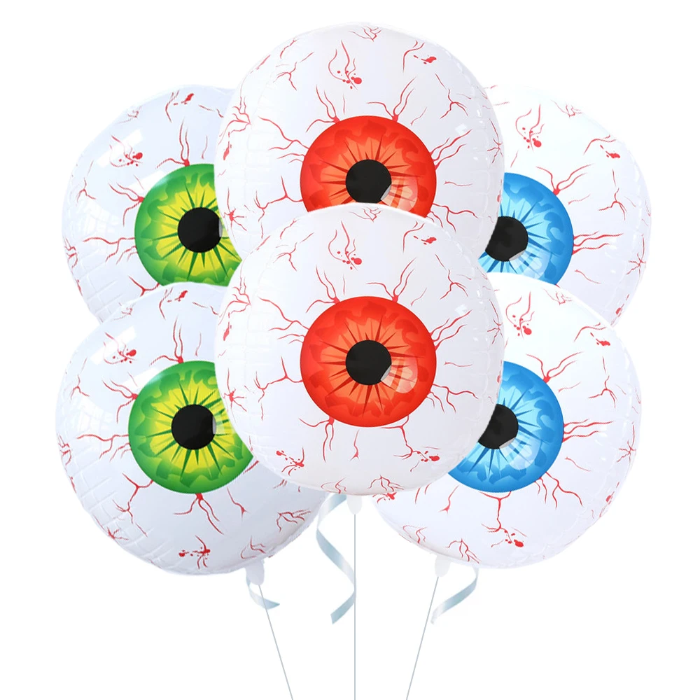 6Pcs 22in Halloween Inflatable Eyeball Balloon Green Blue Red Eyeball Foil Ball Garden Yard Haunted House Spooky Halloween Decor
6Pcs 22in Halloween Inflatable Eyeball Balloon Green Blue Red Eyeball Foil Ball Garden Yard Haunted House Spooky Halloween Decor