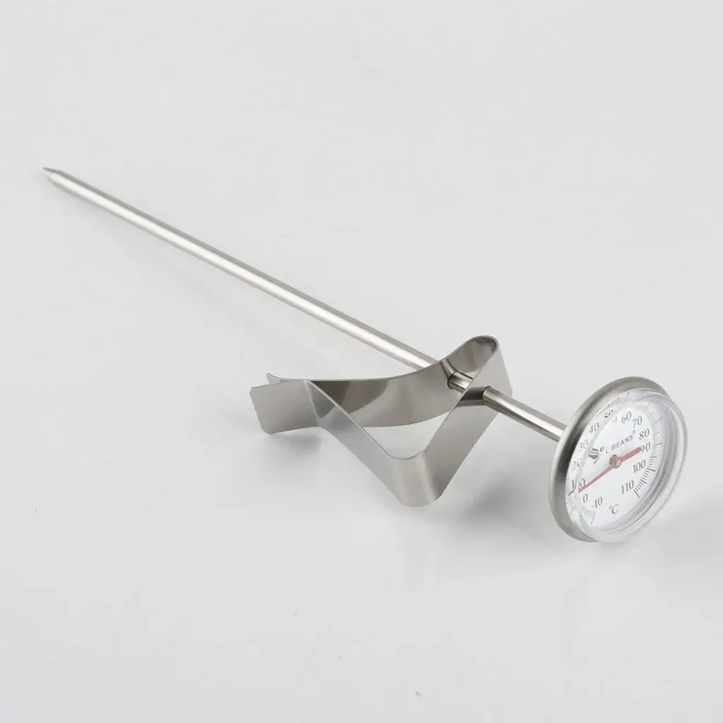 Espresso Thermometer Durable Probe Thermograph Milk Frothing Dial Thermometer for Barista Coffee Preparation
Espresso Thermometer Durable Probe Thermograph Milk Frothing Dial Thermometer for Barista Coffee Preparation