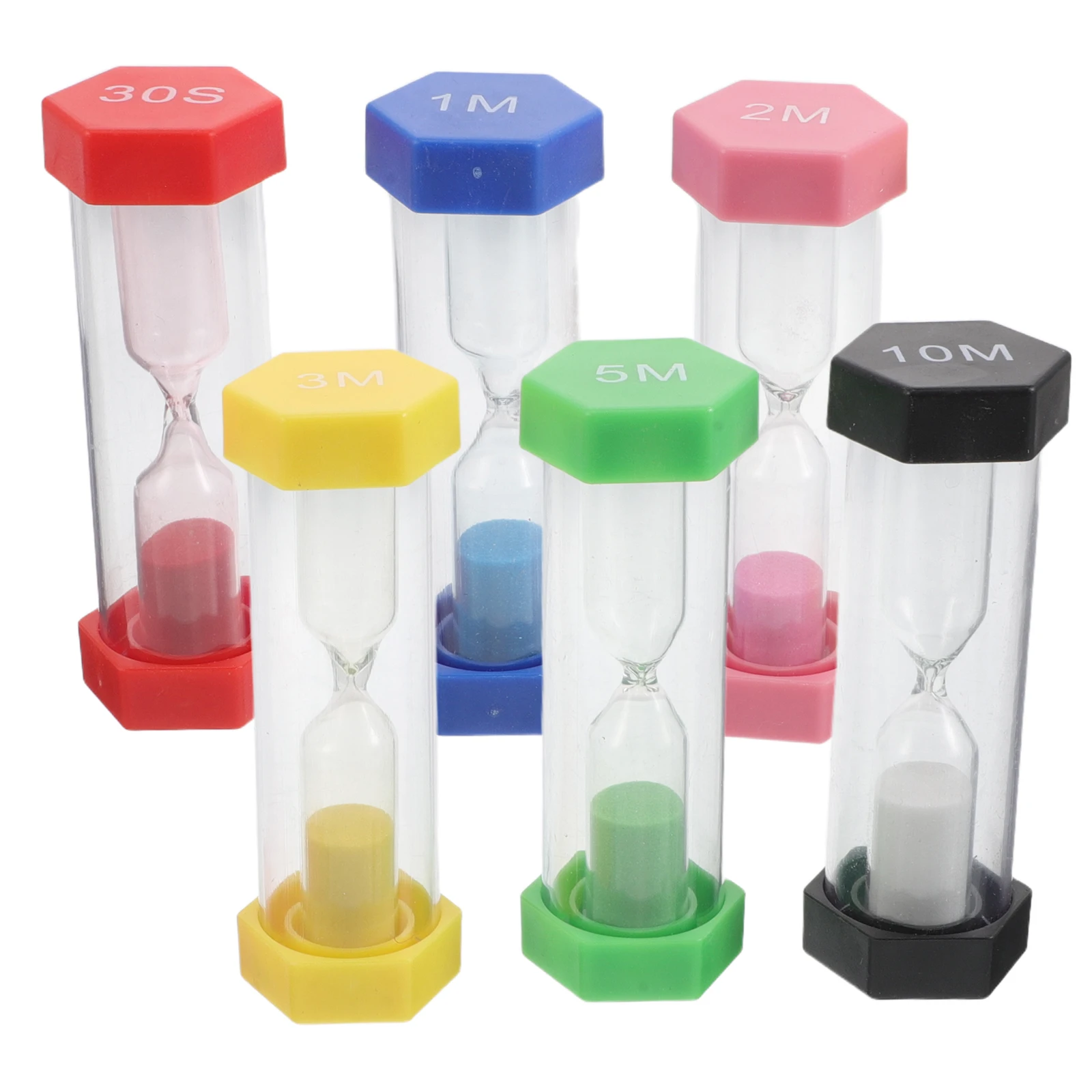 6 pcs Hourglass Timer Six Colors Plastic Cute Classroom Teacher Decorative Sand Clock Timers Kids Birthday Gifts
6 pcs Hourglass Timer Six Colors Plastic Cute Classroom Teacher Decorative Sand Clock Timers Kids Birthday Gifts