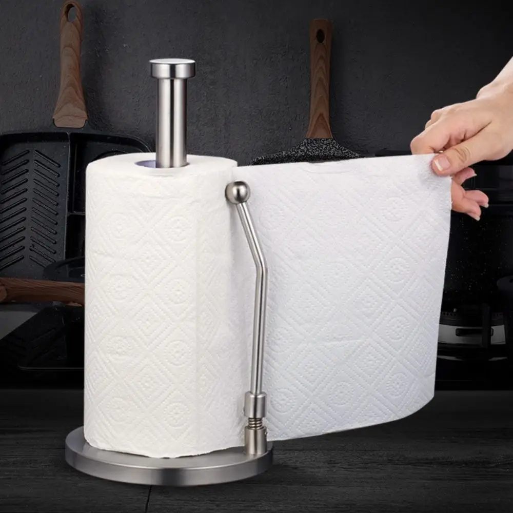 Sturdy Stainless Steel Paper Holder Vertical Weighted Base Freshness Film Shelf Non-slip One-handed Operation Napkins Rack Home
Sturdy Stainless Steel Paper Holder Vertical Weighted Base Freshness Film Shelf Non-slip One-handed Operation Napkins Rack Home