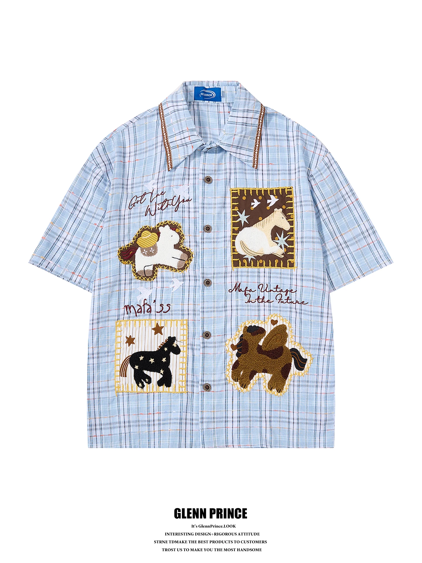 GPstudio Japanese Retro Cartoon Plaid Shirt Men's Summer Lazy Style Casual Versatile Half Sleeve Shirt Breathable Cotto...
GPstudio Japanese Retro Cartoon Plaid Shirt Men's Summer Lazy Style Casual Versatile Half Sleeve Shirt Breathable Cotto...