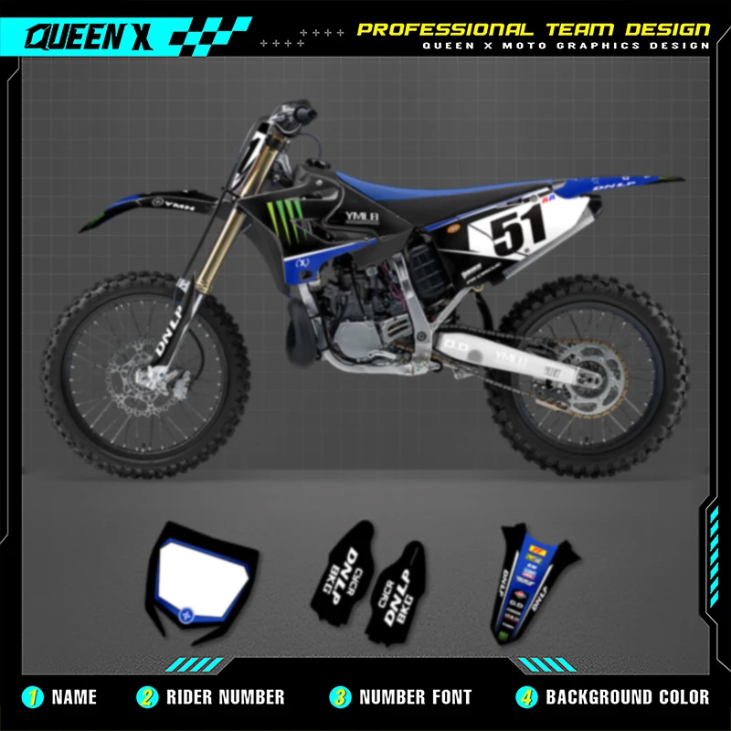 Queen X MOTOR Custom Team Motorcycle Graphics Decal Stickers Kits For YAMAHA YZ125 YZ250 2015-2021 YZ250X 2016-2021
Queen X MOTOR Custom Team Motorcycle Graphics Decal Stickers Kits For YAMAHA YZ125 YZ250 2015-2021 YZ250X 2016-2021