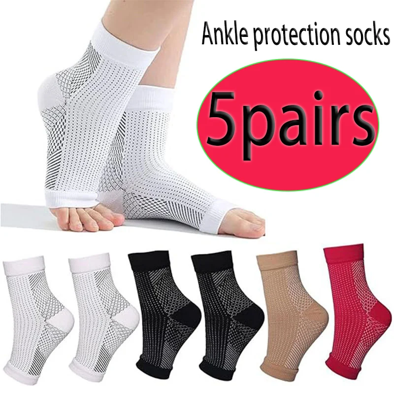 5 pairs of ankle pressure socks for sports, running, fitness, sweat absorption, breathability, exposed toe and foot protection
5 pairs of ankle pressure socks for sports, running, fitness, sweat absorption, breathability, exposed toe and foot protection