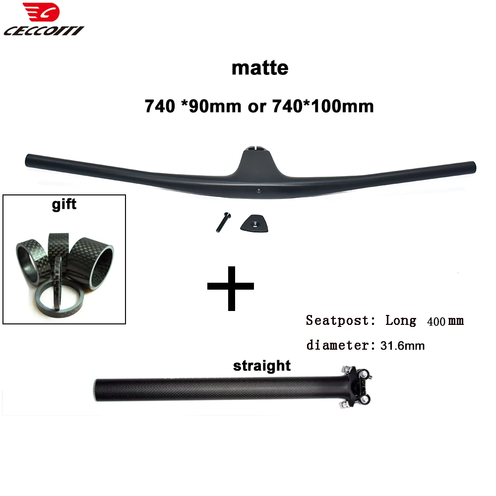 CECCOTTI заводская цена MTB велосипедный руль и подседельный штырь полностью углеродное волокно детали велосипеда 31,6 мм подседельный штырь и руль 740 мм
CECCOTTI заводская цена MTB велосипедный руль и подседельный штырь полностью углеродное волокно детали велосипеда 31,6 мм подседельный штырь и руль 740 мм