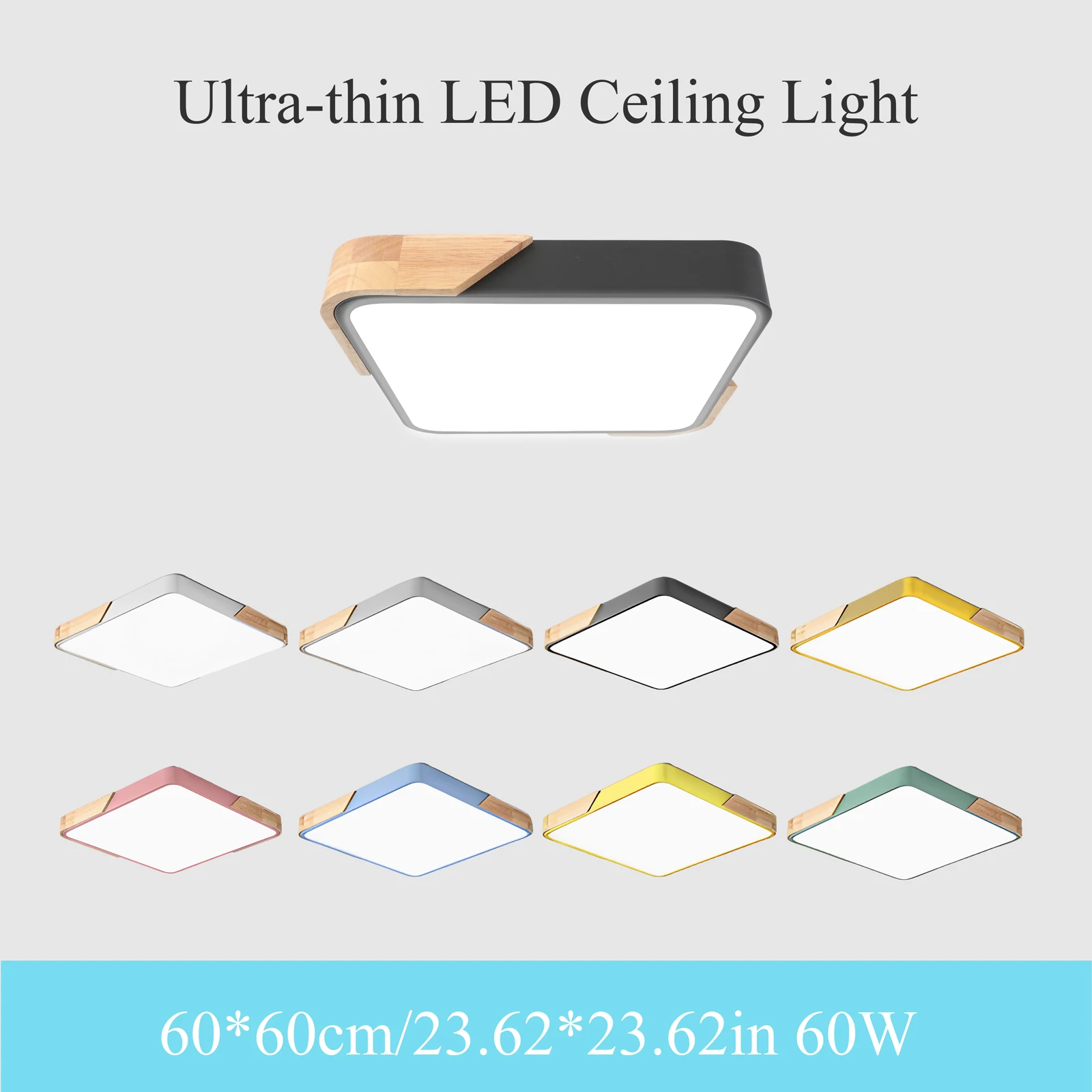 LED Ceiling Light 60W Modern Square Macaron Wooden Ceiling Lamp Indoor Lighting Fixture Surface Mount For Bedroom Living Room
LED Ceiling Light 60W Modern Square Macaron Wooden Ceiling Lamp Indoor Lighting Fixture Surface Mount For Bedroom Living Room