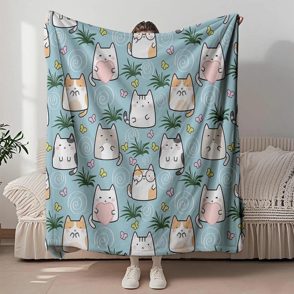 Custom Flannel Bed Blanket All Over Kawaii Kitty Scandinavian Design Quilted Bed Runner Luxury Throw Lightweight Odor-resistant
Custom Flannel Bed Blanket All Over Kawaii Kitty Scandinavian Design Quilted Bed Runner Luxury Throw Lightweight Odor-resistant