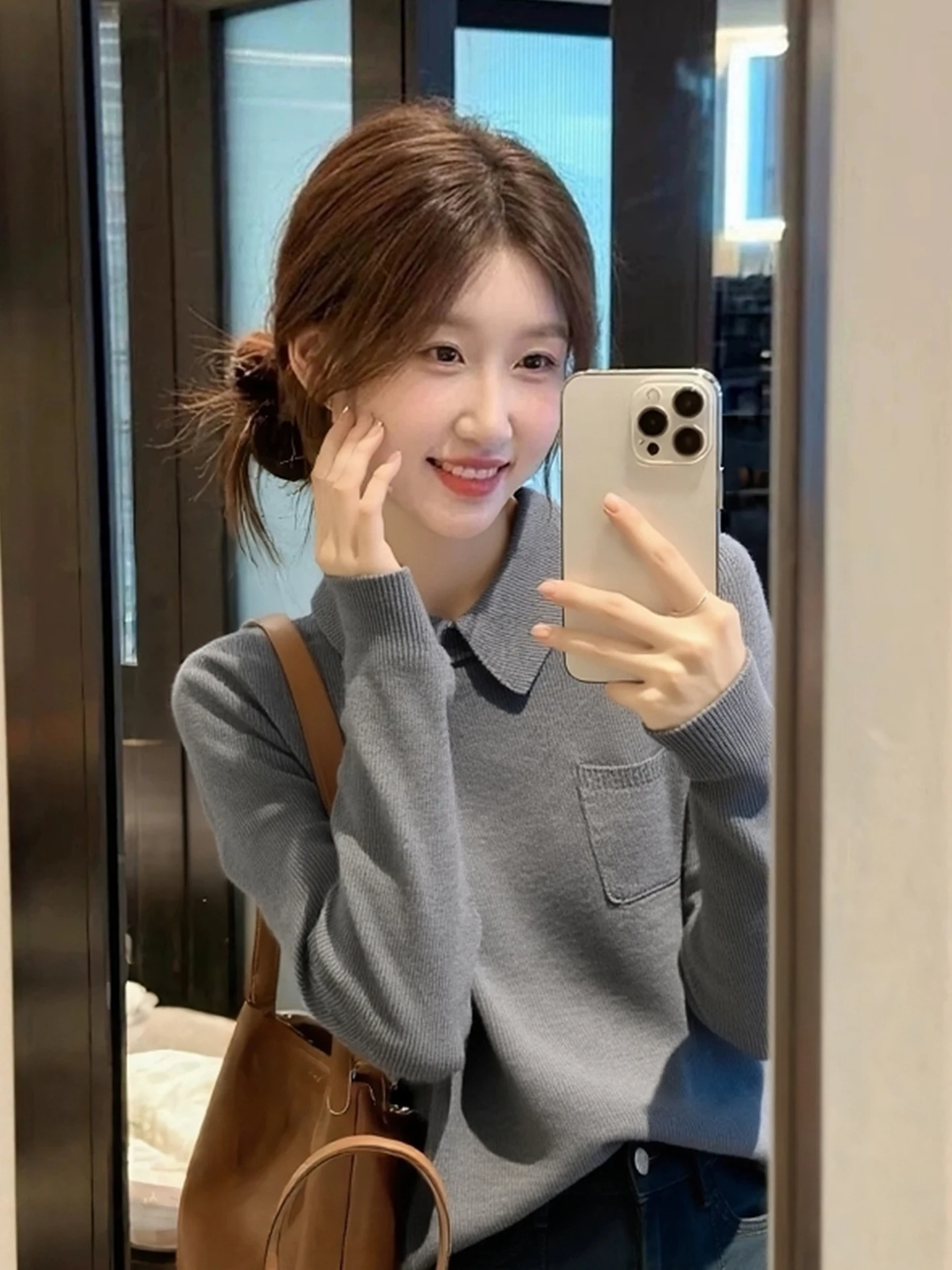 Casual Long Sve Knitted Sweater Design Sense Collared Overhead Winter Faionable Age Reducing Versatile Ladies Top
Casual Long Sve Knitted Sweater Design Sense Collared Overhead Winter Faionable Age Reducing Versatile Ladies Top