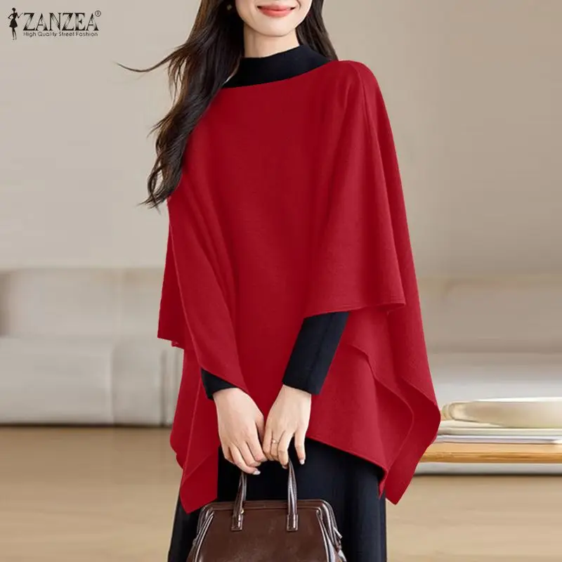 ZANZEA Women's Christmas Red Blouses Autumn Cozy Boatneck 3/4 Dolman Sleeve Asymmetrical Hem Pullover Tops Woman Clothing S-3XL
ZANZEA Women's Christmas Red Blouses Autumn Cozy Boatneck 3/4 Dolman Sleeve Asymmetrical Hem Pullover Tops Woman Clothing S-3XL