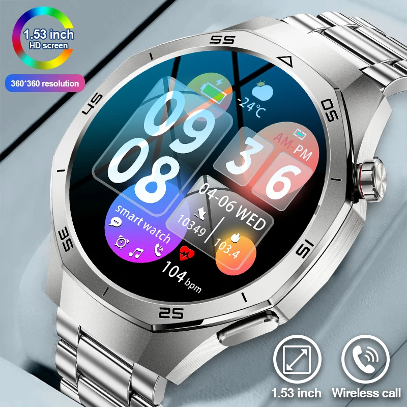 LIGE Новые 1,53-дюймовые стальные умные часы для мужчин 360*360 HD экран сердечного ритма Bluetooth вызов IP68 водонепроницаемые деловые умные часы для здоровья
LIGE Новые 1,53-дюймовые стальные умные часы для мужчин 360*360 HD экран сердечного ритма Bluetooth вызов IP68 водонепроницаемые деловые умные часы для здоровья