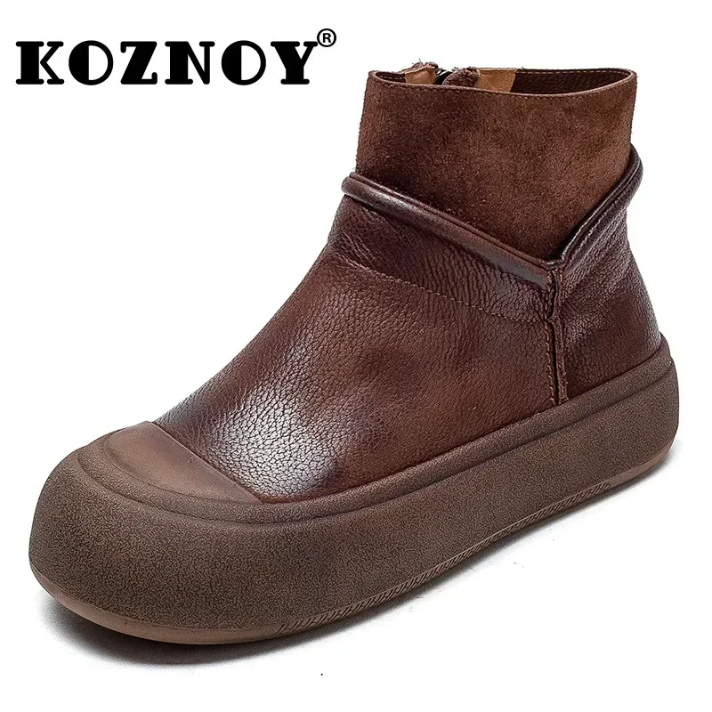 Koznoy/женские осенние ботинки из натуральной коровьей замши на плоской подошве с круглым носком, ботильоны, модная весенняя этническая обувь до щиколотки
Koznoy/женские осенние ботинки из натуральной коровьей замши на плоской подошве с круглым носком, ботильоны, модная весенняя этническая обувь до щиколотки