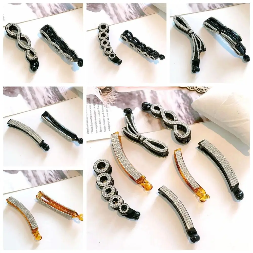 Sweet Korean Style Rhinestone Banana Clip Ponytail Holder Headwear Bowknot Hair Clip Hair Claw Hairpin Vertical Clip Women
Sweet Korean Style Rhinestone Banana Clip Ponytail Holder Headwear Bowknot Hair Clip Hair Claw Hairpin Vertical Clip Women