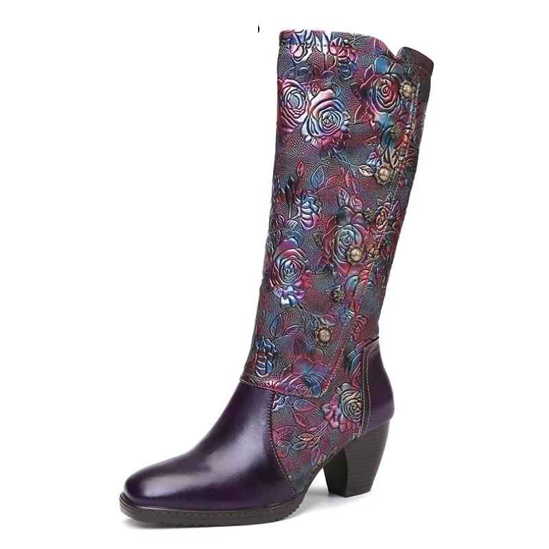 6.5cm PU Genuine Leather Print ZIP Winter Spring Ankle Printed Heels Ethnic Knee High Boots Woman Summer Plus Size Shoes
6.5cm PU Genuine Leather Print ZIP Winter Spring Ankle Printed Heels Ethnic Knee High Boots Woman Summer Plus Size Shoes