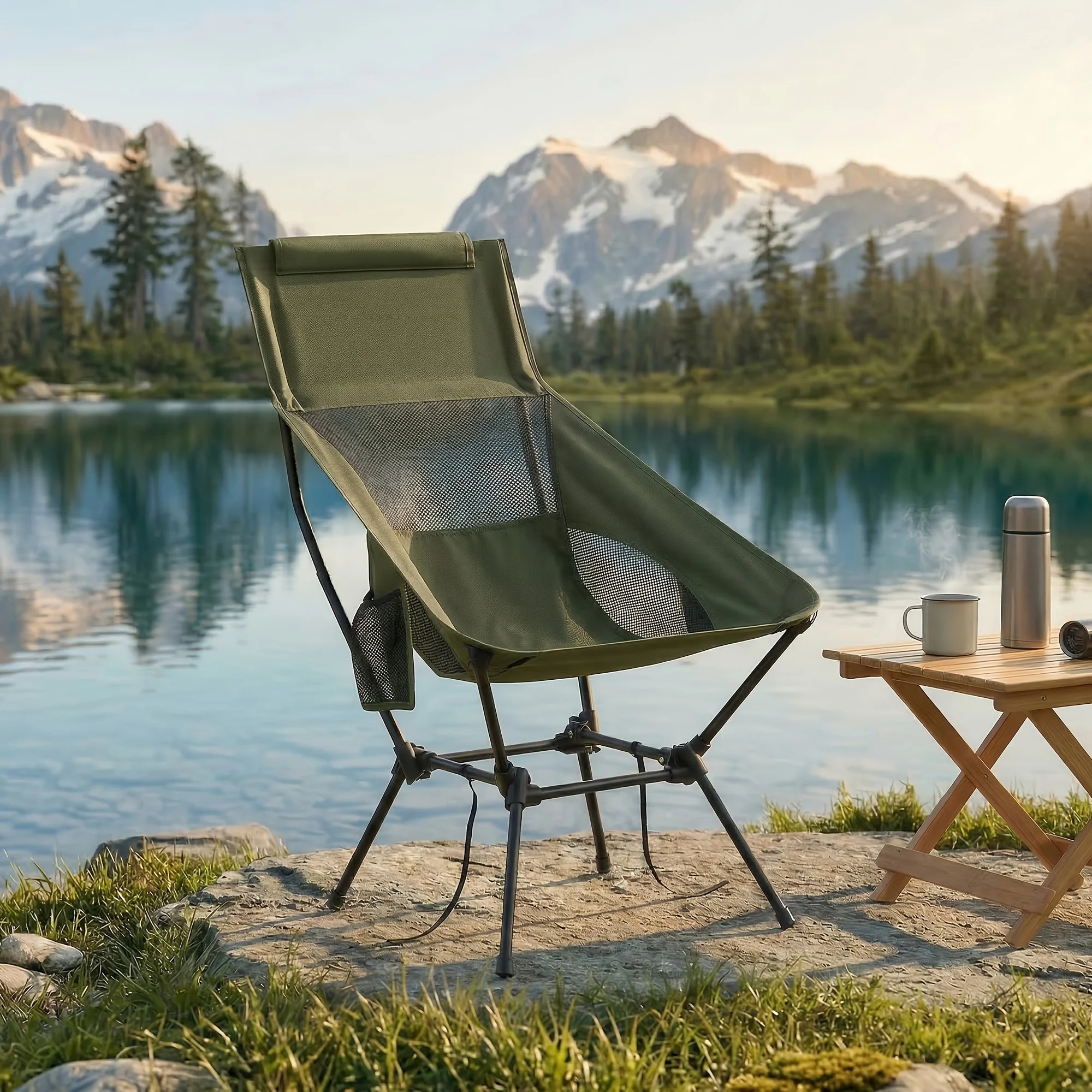 Portable Beach Chair That Folds Easily. Height Can Be Adjusted for Comfort. Comes with Two Storage Pockets for Easy Access to Your Essentials. Ideal for Sandy Beaches Or Relaxing in Your Backyard
Portable Beach Chair That Folds Easily. Height Can Be Adjusted for Comfort. Comes with Two Storage Pockets for Easy Access to Your Essentials. Ideal for Sandy Beaches Or Relaxing in Your Backyard