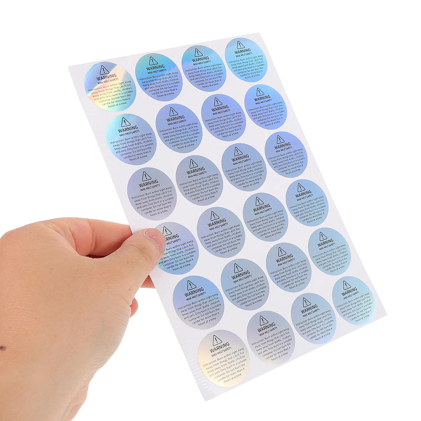 20Pcs Holographic Warning Stickers Safety Labels Clear Suffocation Warning for Making Wax Melting Jars Containers
20Pcs Holographic Warning Stickers Safety Labels Clear Suffocation Warning for Making Wax Melting Jars Containers