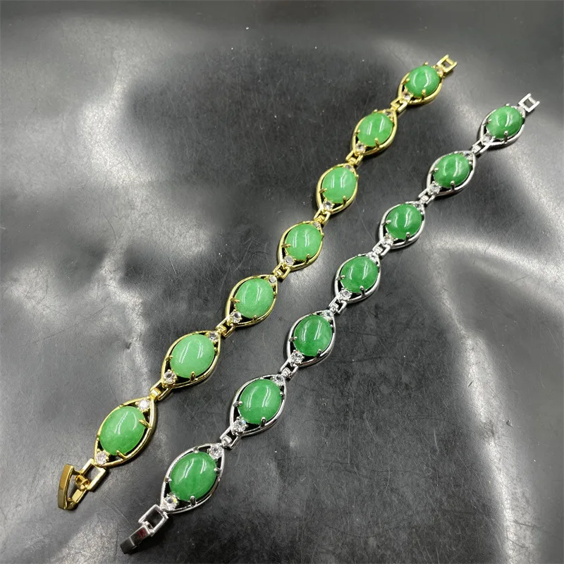 Vacuum Electroplated Inlaid White Background Qingyang Green Jade Women'S Dry Qing-Shaped Bracelet
Vacuum Electroplated Inlaid White Background Qingyang Green Jade Women'S Dry Qing-Shaped Bracelet