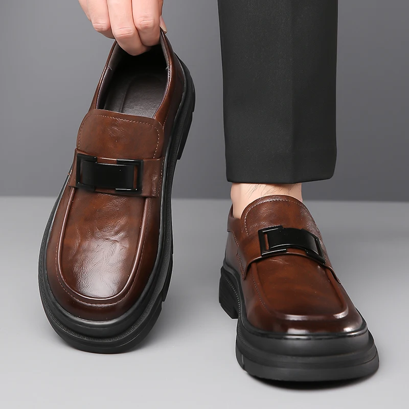 Fashionable Spring Men Genuine Leather Business Casual Work Leather Shoes New Men's Brown/black Comfortable Soft Soled Loafers
Fashionable Spring Men Genuine Leather Business Casual Work Leather Shoes New Men's Brown/black Comfortable Soft Soled Loafers