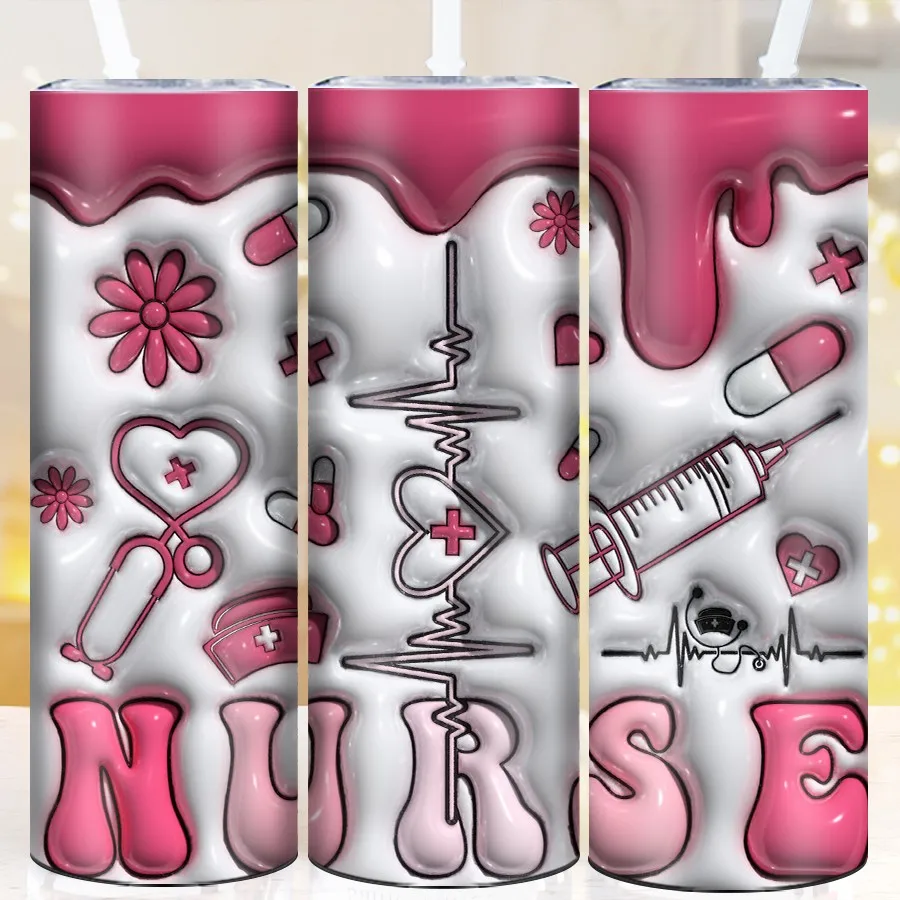 20oz 3D Print "Nurse" & Medical Supplies Insulated Travel Cups Straw Lid Stainless Steel Party Coffee Tumbler Outdoor Vacuum Mug
20oz 3D Print "Nurse" & Medical Supplies Insulated Travel Cups Straw Lid Stainless Steel Party Coffee Tumbler Outdoor Vacuum Mug