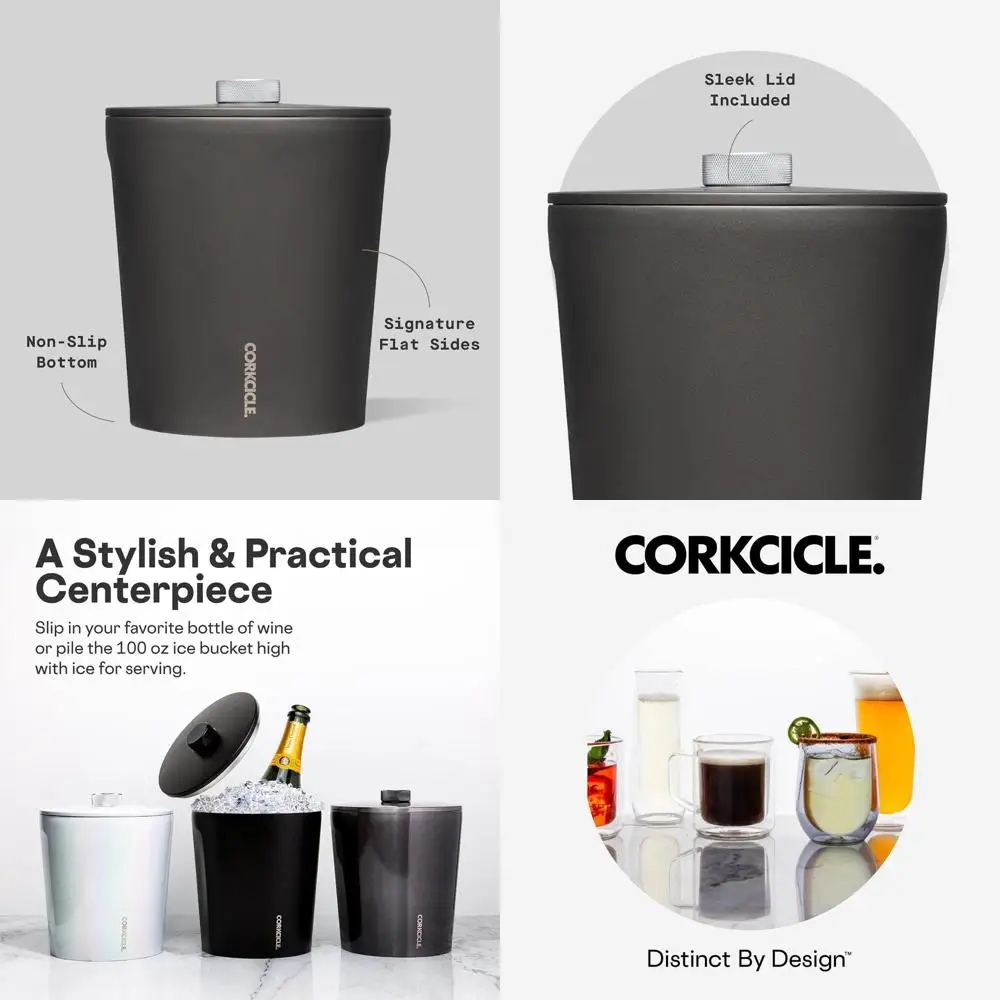 Stainless Steel Insulated Ice Bucket with Ceramic Lid - 100 oz Capacity - Perfect Summer Gift
Stainless Steel Insulated Ice Bucket with Ceramic Lid - 100 oz Capacity - Perfect Summer Gift