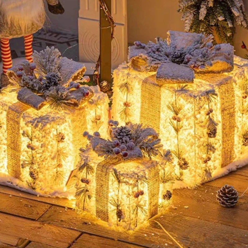 Christmas decorations luminous gift box Spring Festival tree bottom heap head decoration atmosphere scene New Year's Day gifts
Christmas decorations luminous gift box Spring Festival tree bottom heap head decoration atmosphere scene New Year's Day gifts