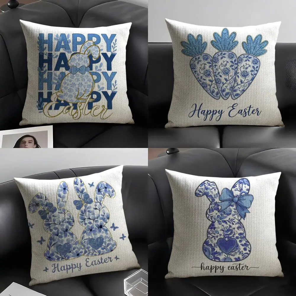 Happy Easter Cushion Cover Natural Linen Organic Fabric Double-Sided Printing Breathable Perfect Gift for Decor
Happy Easter Cushion Cover Natural Linen Organic Fabric Double-Sided Printing Breathable Perfect Gift for Decor