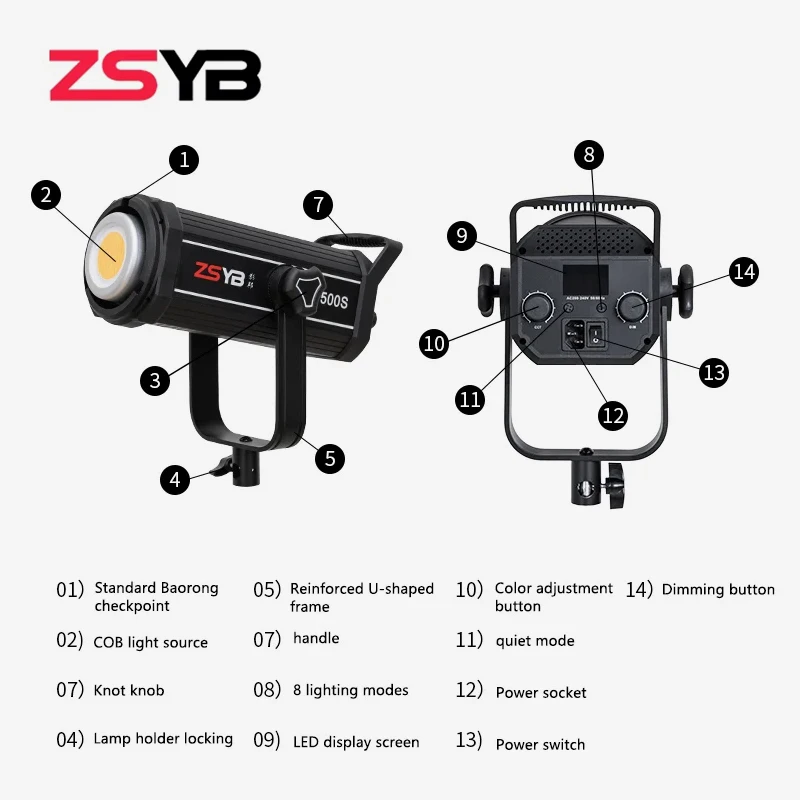 ZSYB Y500S 500W LED Video Light Photography Light ELinks APP Control Studio Photo Lamp Dual Color Camera Light for Youtube
ZSYB Y500S 500W LED Video Light Photography Light ELinks APP Control Studio Photo Lamp Dual Color Camera Light for Youtube