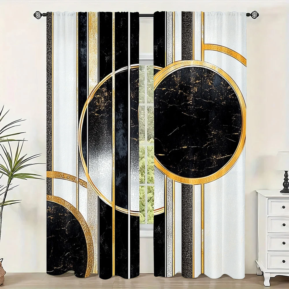 2Pc Geometric Texture Digital Printed Window Curtains Polyester Material Suitable For Living Room Kitchen Design For Privacy
2Pc Geometric Texture Digital Printed Window Curtains Polyester Material Suitable For Living Room Kitchen Design For Privacy