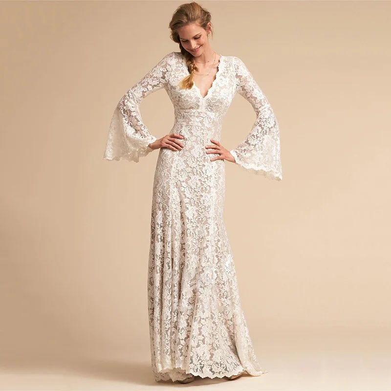2025 Classic Mermaid LaceWedding Dress V-Neck Long Butterfly Sleeves Backless Bridal Formal Bride Gowns Vestidos De Noiva
2025 Classic Mermaid LaceWedding Dress V-Neck Long Butterfly Sleeves Backless Bridal Formal Bride Gowns Vestidos De Noiva