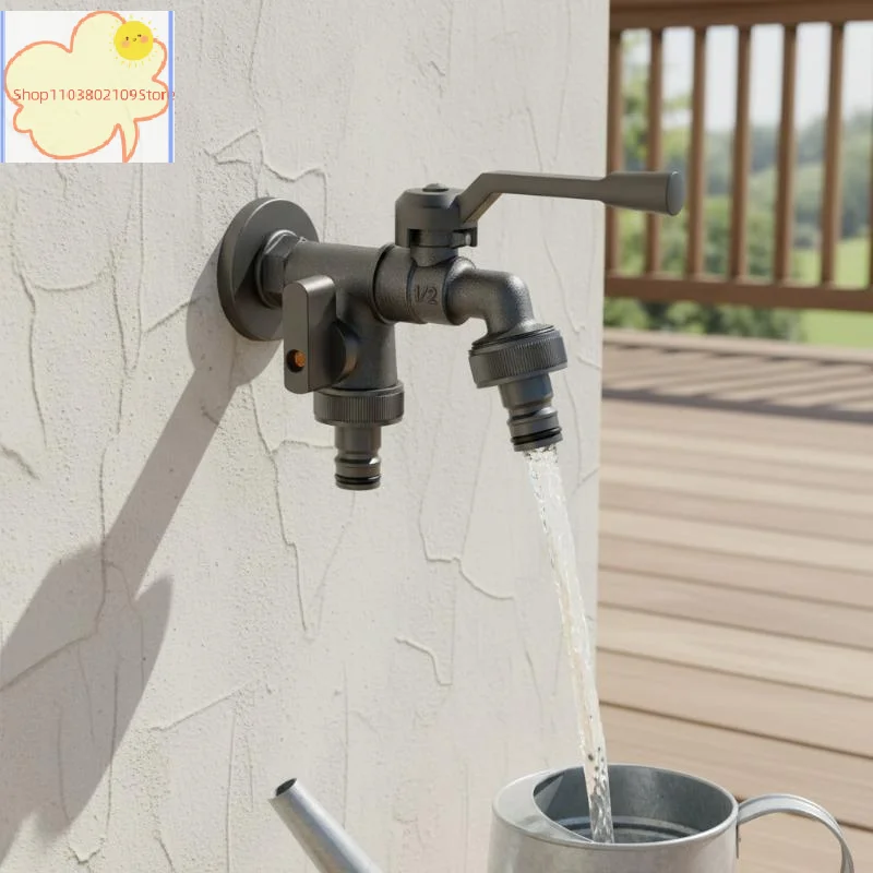 【HT】【YH】Outdoor Freeze Proof Zinc Alloy Dual Outlet Garden Water Faucet G1/2 Quick-connect Nipples Balcony Frost Protection Tap
【HT】【YH】Outdoor Freeze Proof Zinc Alloy Dual Outlet Garden Water Faucet G1/2 Quick-connect Nipples Balcony Frost Protection Tap