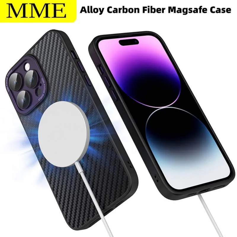 Luxury Carbon Fiber Magsafe For IPhone 14 Pro Max Case Ultra-thin Superhard Metal Lens protec Magnetic Shockproof Cover Coque
Luxury Carbon Fiber Magsafe For IPhone 14 Pro Max Case Ultra-thin Superhard Metal Lens protec Magnetic Shockproof Cover Coque